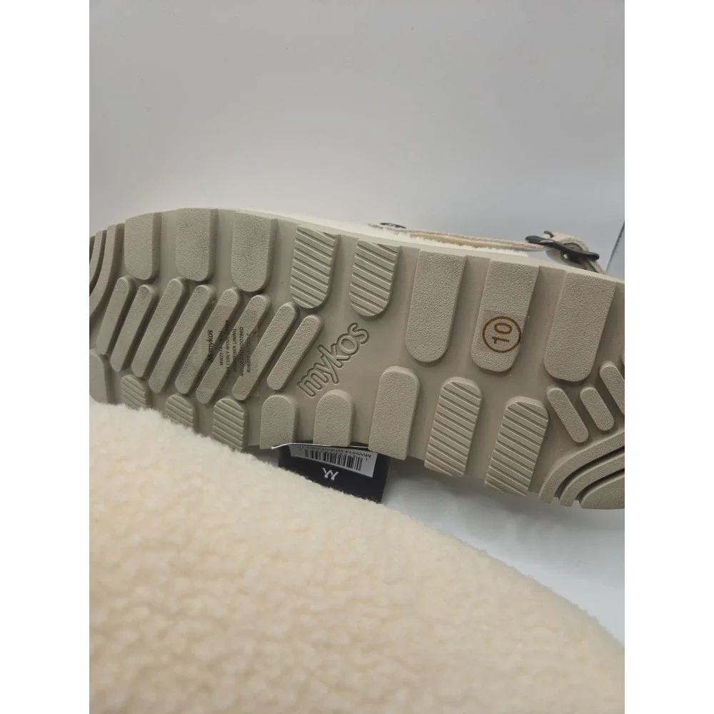 Mykos Women's Lilah Convertible Mule Adjustable Backstrap NWB Size 10 White